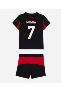 AC Milan Santiago Gimenez #7 Babyklær Hjemme Fotballdrakt til barn 2025-26 Korte ermer (+ Korte bukser)